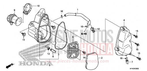 LUFTFILTER (CRF110FD/E/H/J) CRF110FE de 2014